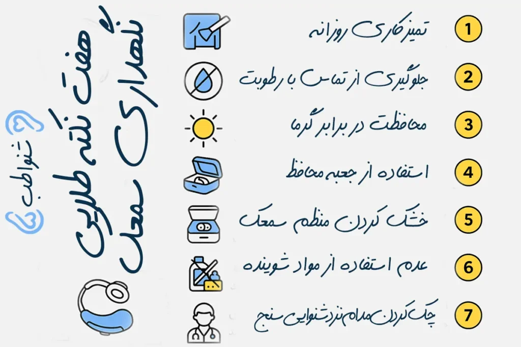 نگهداری سمعک نگهداری سمعک در تابستان : راهکارهای کاربردی برای افزایش عمر دستگاه شما نکات نگهداری سمعک