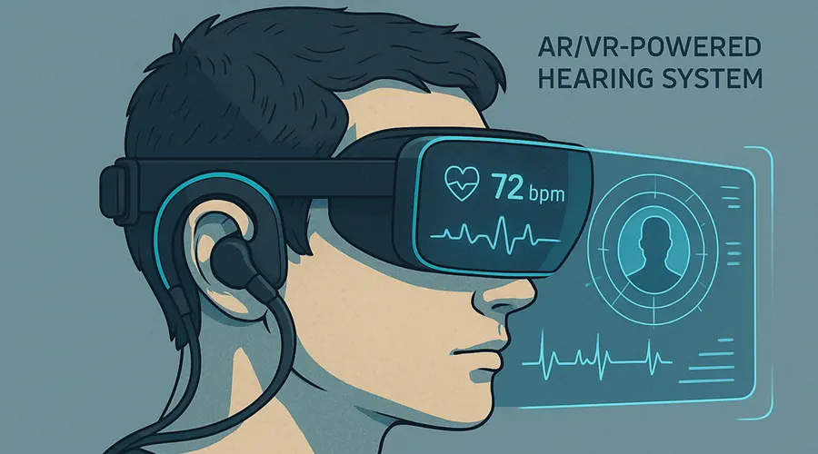 ar wearable for hearing آینده سمعک با AR و VR : ناوبری صوتی هوشمند و تجربیات شنوایی مجازی نمایش آینده سمعک با فناوریهای AR و VR