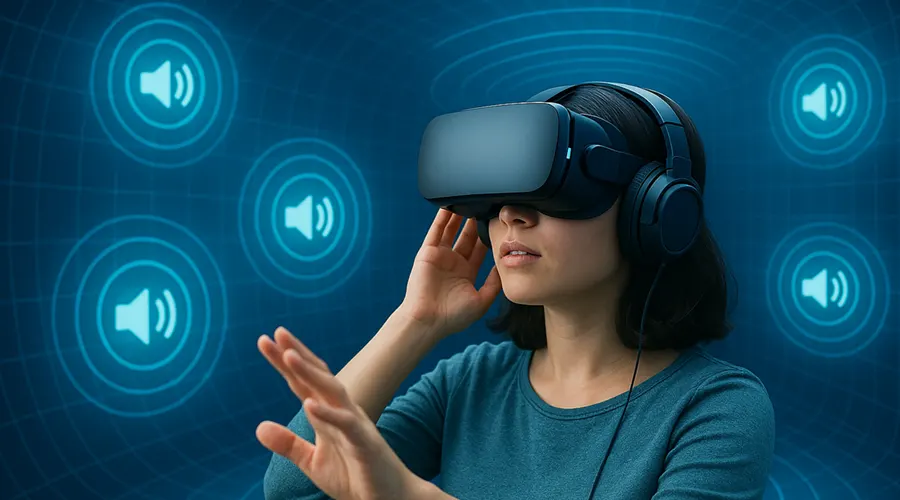 hearing therapy in vr آینده سمعک با AR و VR : ناوبری صوتی هوشمند و تجربیات شنوایی مجازی سمعک نسل بعدی با کاهش نویز محیطی با فناوری AR و VR