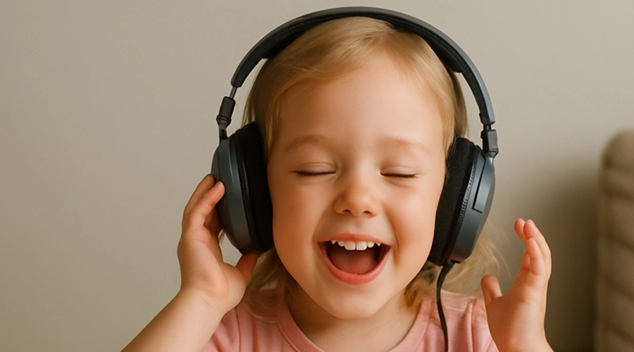 kid listening to sounds تقویت شنوایی کودکان: روشها، تمرینها و راهنمای والدین تقویت شنوایی کودکان: روشها، تمرینها و راهنمای والدین kid listening to sounds