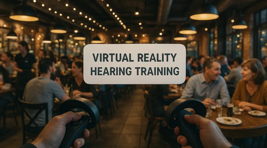 vr social hearing practice آینده سمعک با AR و VR : ناوبری صوتی هوشمند و تجربیات شنوایی مجازی سمعکهای هوشمند مجهز به فناوری واقعیت افزوده